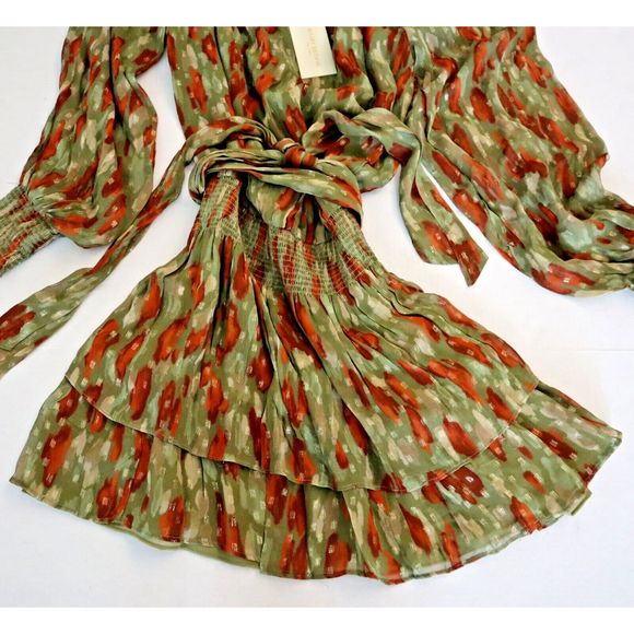 Ramy Brook A0822302 Women Sz M Clover Multi Sallie Off-Shoulder Mini Dress - Picture 9 of 13